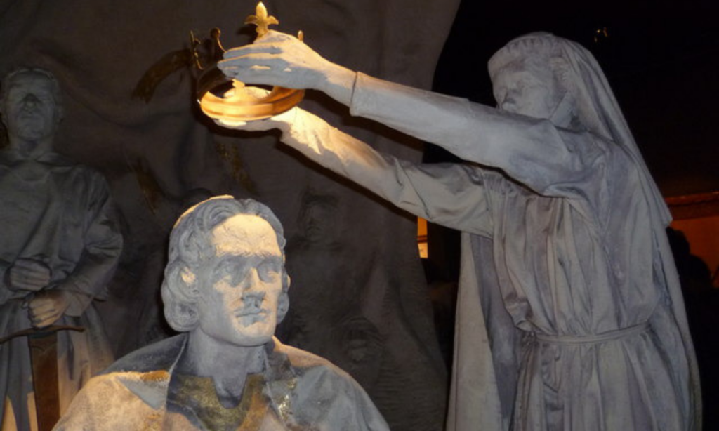 Incoronazione di Robert I Bruce, scultura al castello di Edimburgo